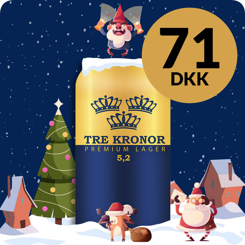 Tre Kronor Premium Lager 5,2% 24 x 0,33 ltr. for 71DKK