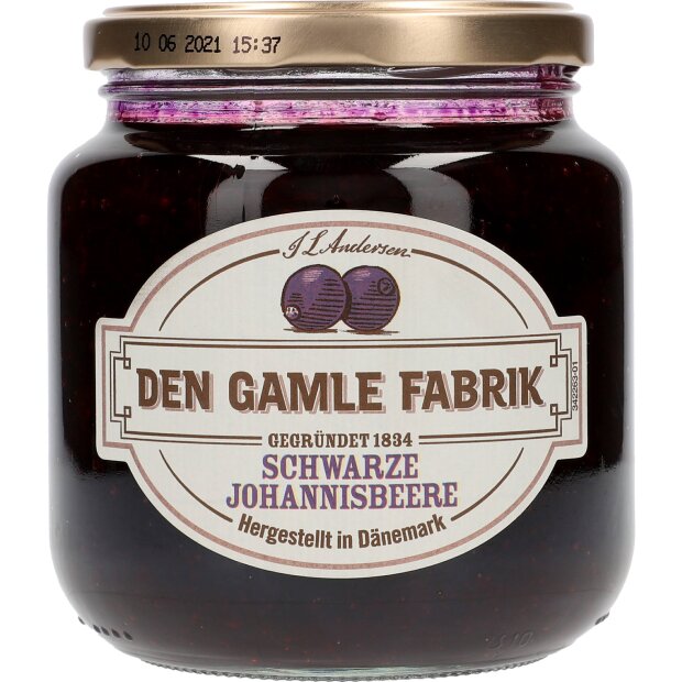 Den Gamle Fabrik Marmelade Schwarze Johannisbeere 600g (MHD 10.06.)