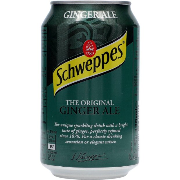 Schweppes Ginger Ale 24 x 0,33 ltr.