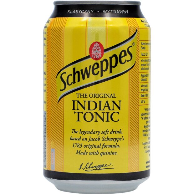 Schweppes Indian Tonic 24 x 0,33 ltr.