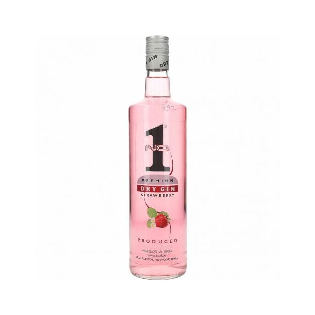 No. 1 Premium Dry Gin Strawberry 37,5% 1 ltr.