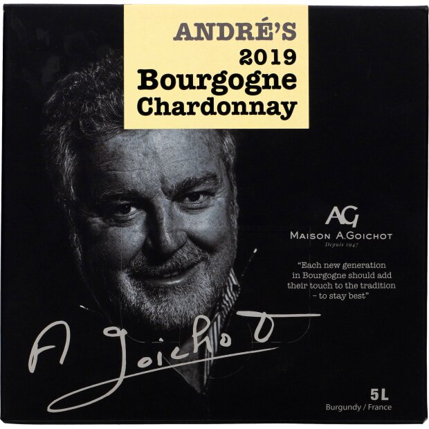 ANDRÉ’S 2019 Bourgogne Chardonnay 13 % 5 ltr