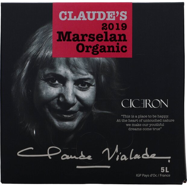 CLAUDE’S 2019 Marselan Organic 14,5 % 5 ltr