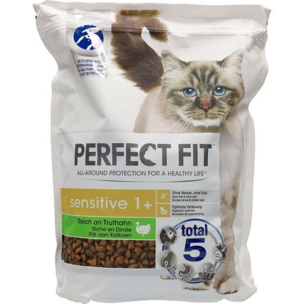 Perfect Fit Sensitive Adult 1+ med kalkun kattefoder 1,4kg