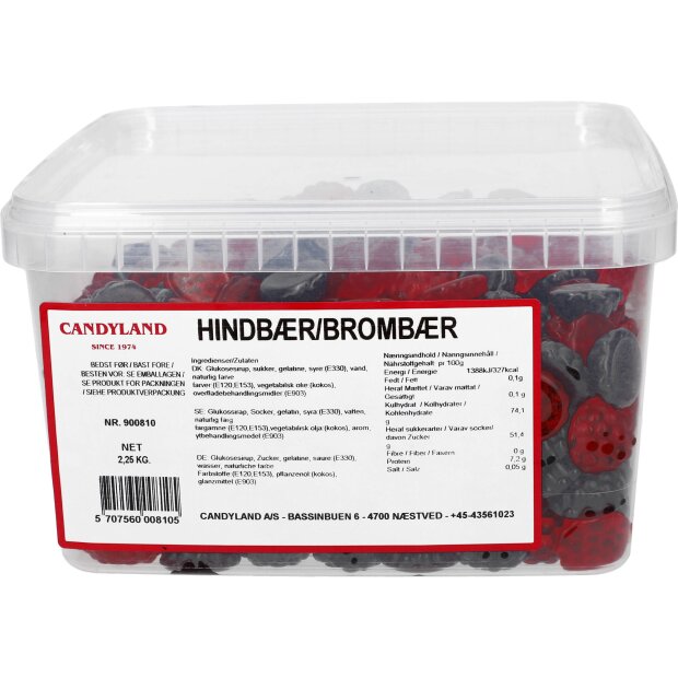 Candyland HINDBÆR/BROMBÆR 2,25 kg
