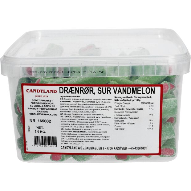 Candyland DRÆNRØR, SUR VANDMELON 2 kg