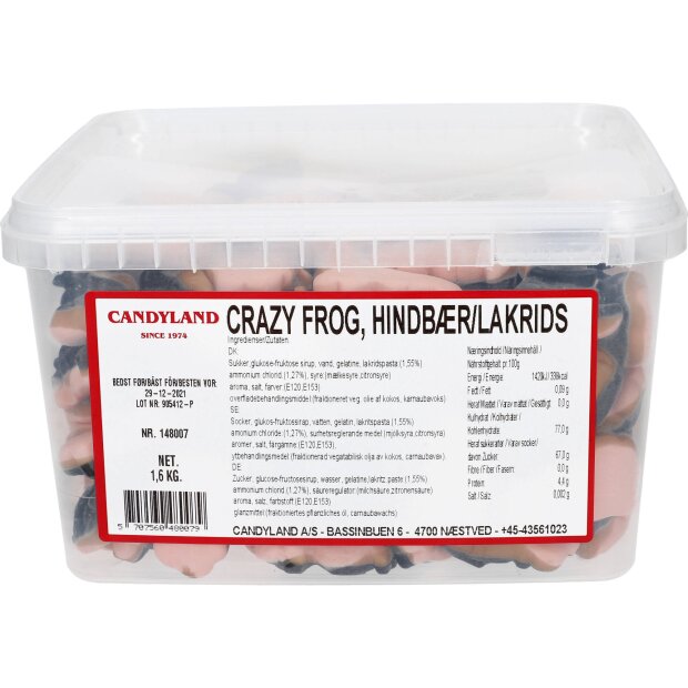 Candyland CRAZY FROG, HINDBÆR/LAKRIDS 1,6 kg