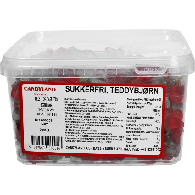 Candyland  SUKKERFRI, TEDDY BJØRNE 2 kg