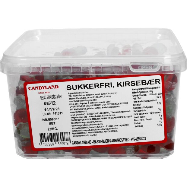 Candyland SUKKERFRI, KIRSEBÆR 2 kg