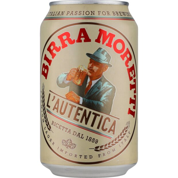 Birra Moretti L´Autentica 4,6 % 24x0,33 ltr. ohne pfand
