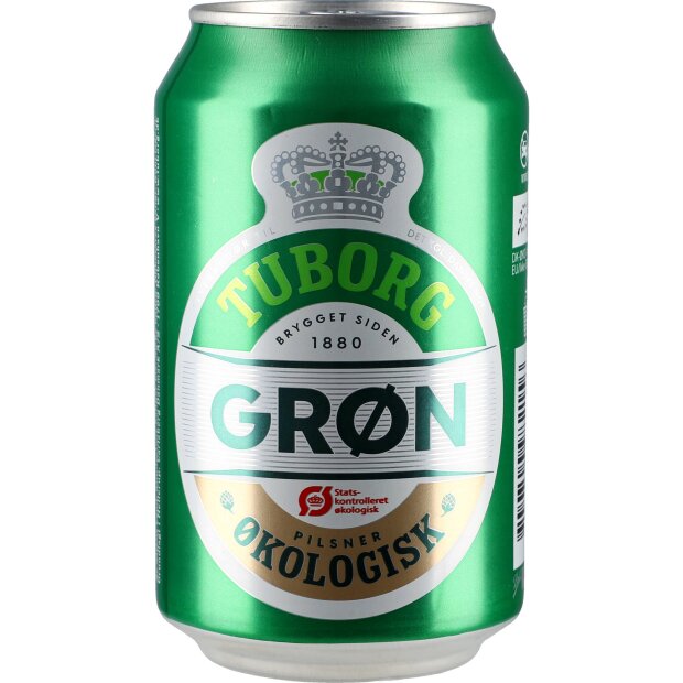 Tuborg Grøn Økologisk 4,6% 24 x 0,33 ltr.