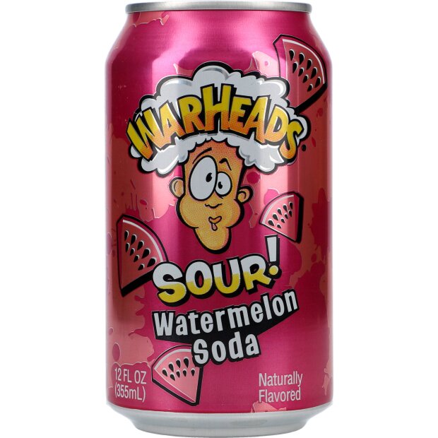 Warheads - Watermelon Sour Soda - 12 x 0,35 L PFANDFREI