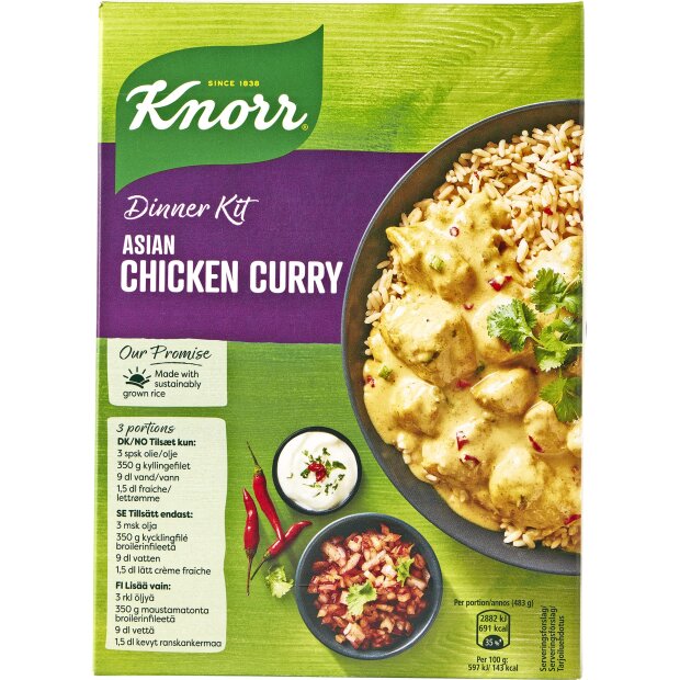 Knorr Dinner Kit Chicken Curry 324g