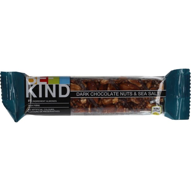 BE-KIND Karamel Mørk Chokolade Nødder og Havsalt 40g