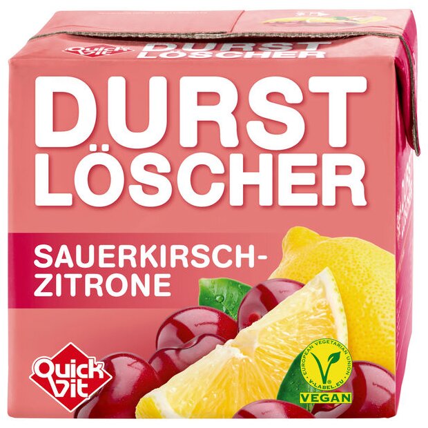 QuickVit Durstlöscher Kirsebær/Citron 0,5 ltr.