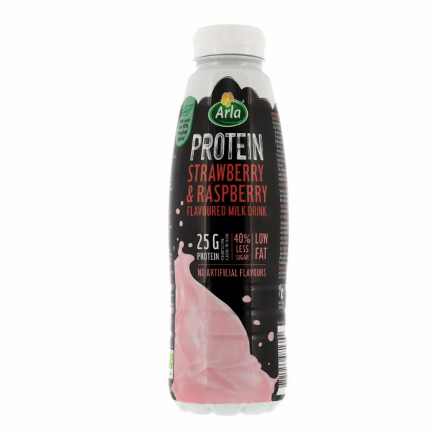 Arla Protein Drink Jordbær & Hindbær 500ml