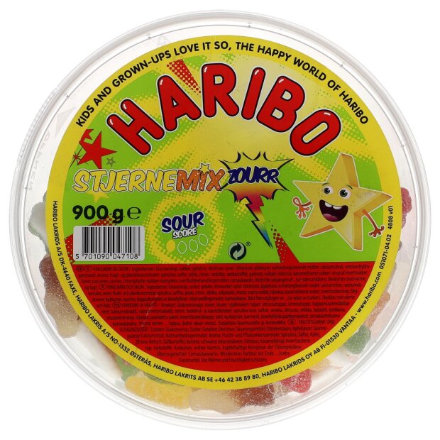 Haribo Stjerne Mix Sour 900g
