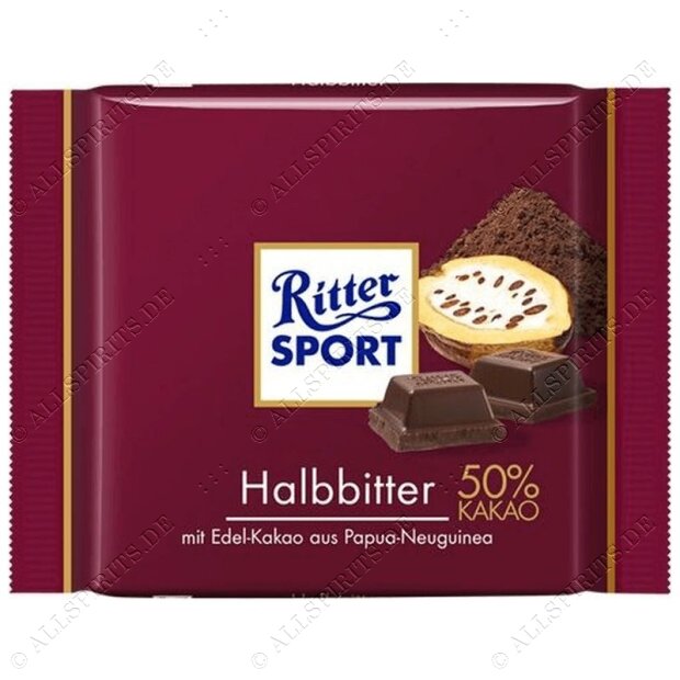 Ritter Sport Halbbitter 50% Kakao 100gr.