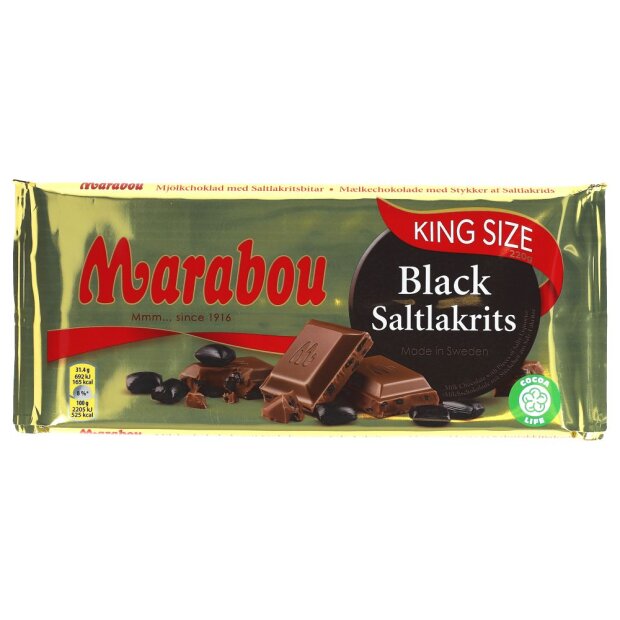 Marabou Black-Saltlakritz 220g