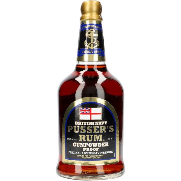 British Navy Pusser´s Rum Gunpowder 54,5% 0,7 ltr.