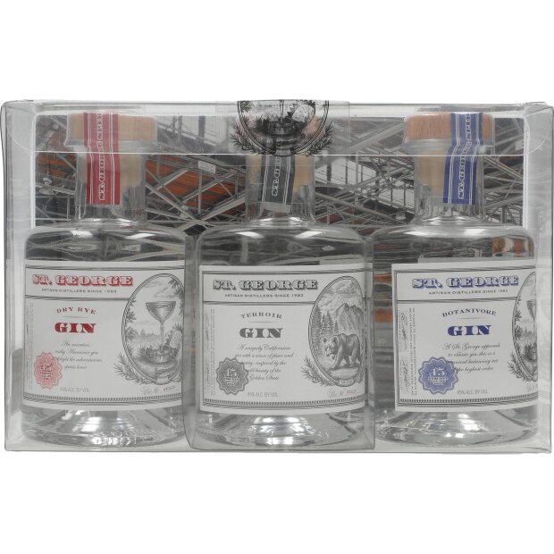 St. George Combo Gin Set 45% 3x 0,2 ltr. -US-