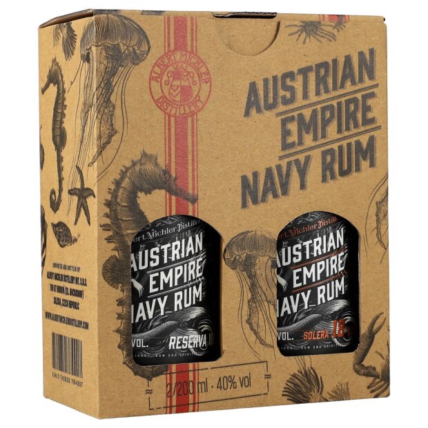 Austrian Empire Navy Rum Reserve 1863 + Solera 18YO 40% 2x0,2 ltr. -GB-